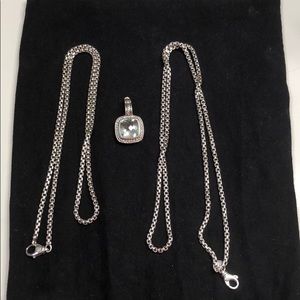 DY Albion Pendant w/ Prasiolite&Diamonds w/1 chain